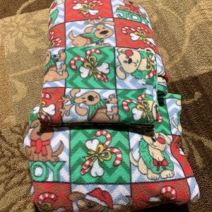 Twin Flannel Dog Sheet Set